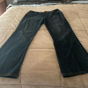 Denim DKNY Flare leg jeans. Zipper Front